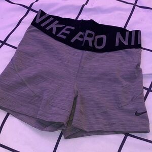 Nike Pro Women's Athletic Shorts in Gray